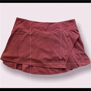 Like New! Lululemon side pleated tennis skirt/skort. Beautiful blush pink!